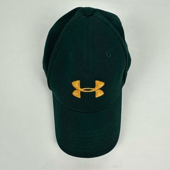 Under Armour 4-Way Stretch Green Gold Hat Adult Size L - Picture 1 of 7